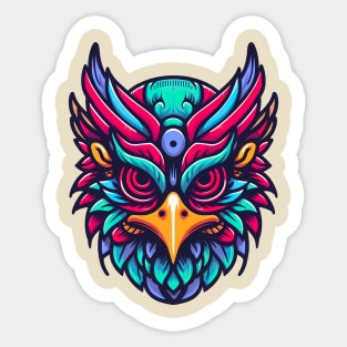 Japanese Bird Mask Sticker